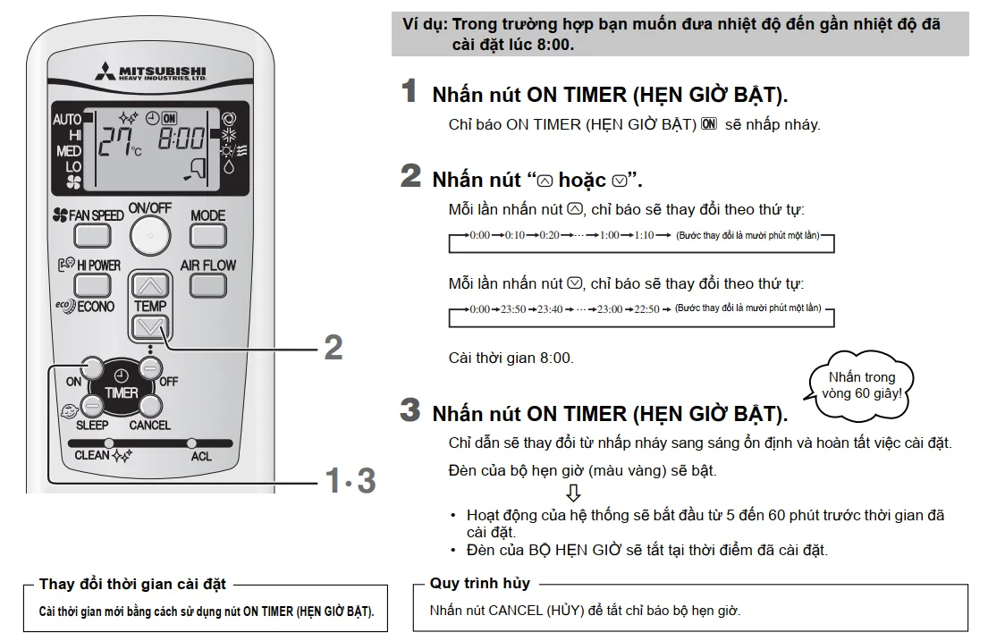 Hẹn giờ tắt/mở máy